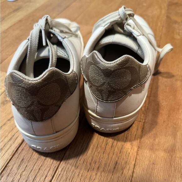 Coach Taupe and Logo Casual Sneakers - Picture 3 of 5